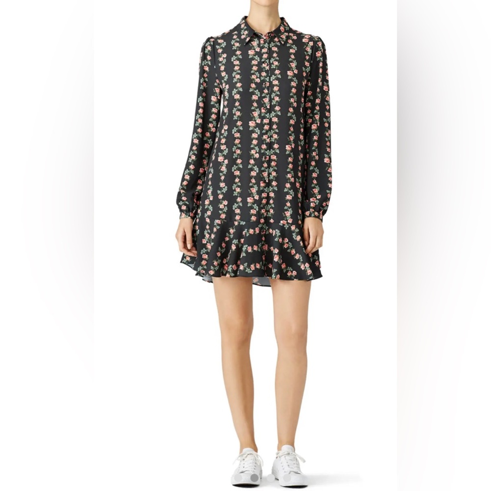 ERIN Erin Fetherston Black Floral Dawn Dress